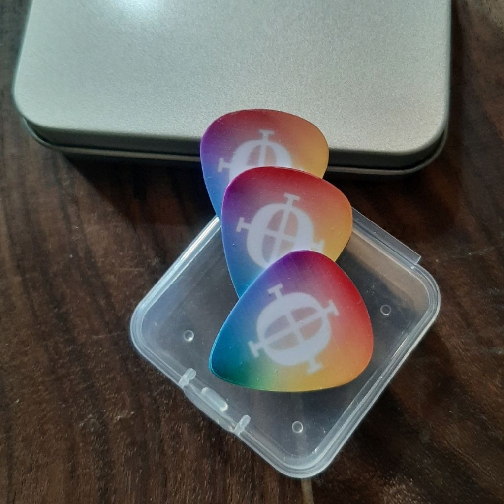 3 pcs pick gitar unik + box eun gyeol twinkling watermelon 0.86mm