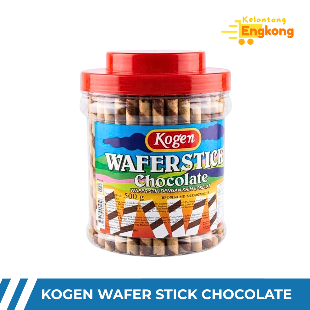 KOGEN Wafer Stick Chocolate 500gr | Wafer Gulung Coklat Renyah Isi Banyak