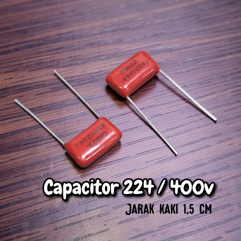 Capacitor 224 400v Kapasitor Milar 0,22uf 400 volt