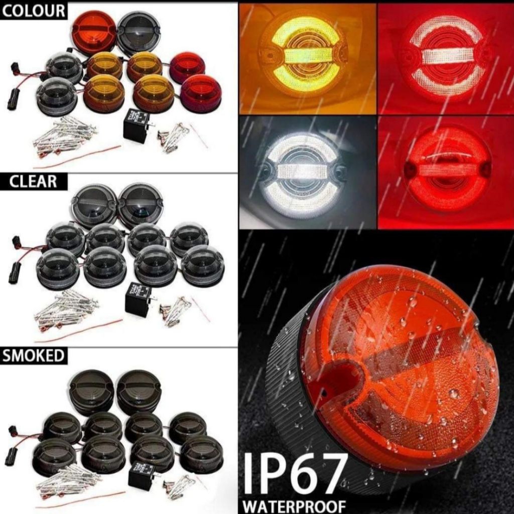 Upgrade Lampu Full Set 10Pics Land Rover Defender Kaca Smoke.Lampu Led Land Rover Defender 10Pics Ka