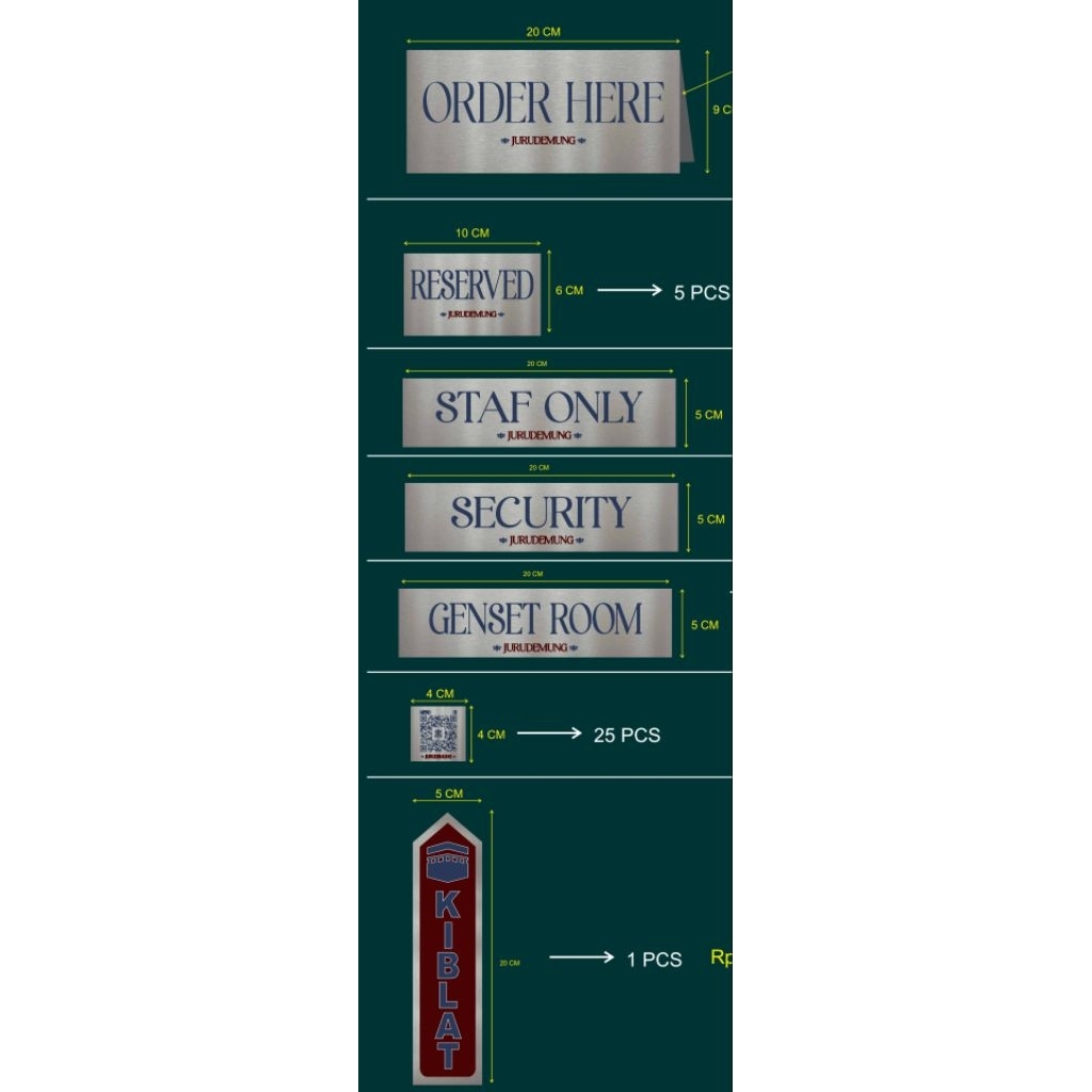 sign name stainless customm grafir/etching