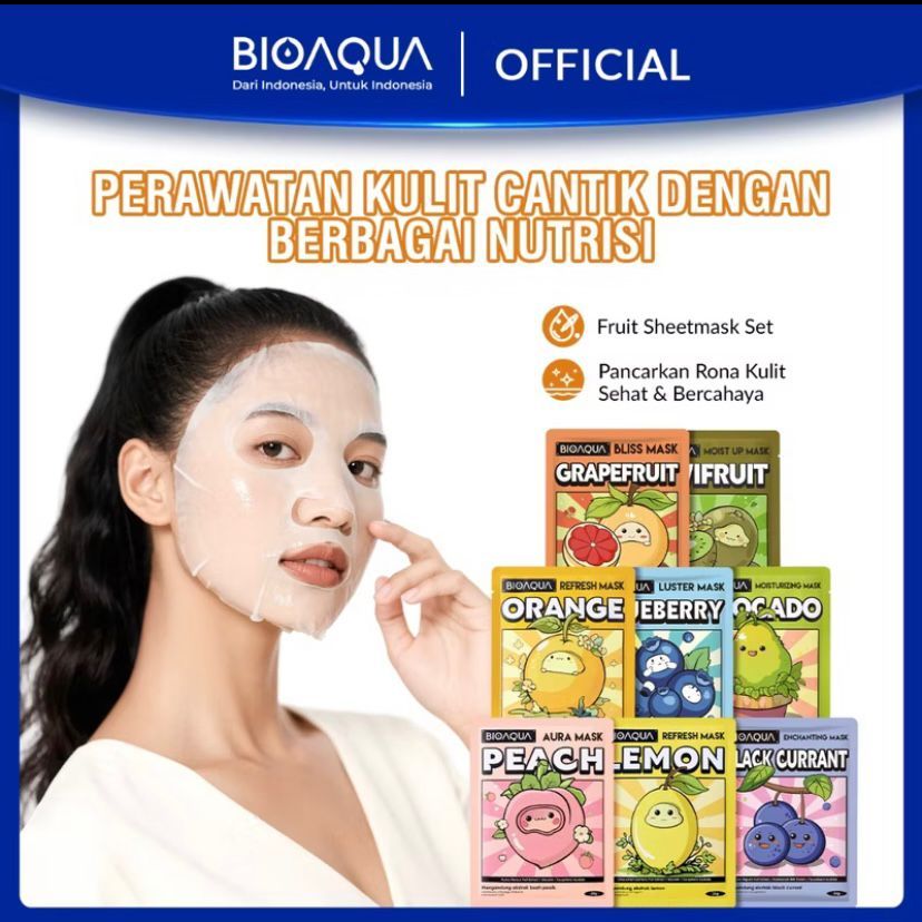 masker bioaqua sheet mask paket