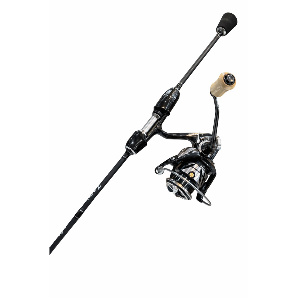 satu set pancing UL joran stream black & reel beatrix alvion 1000sw