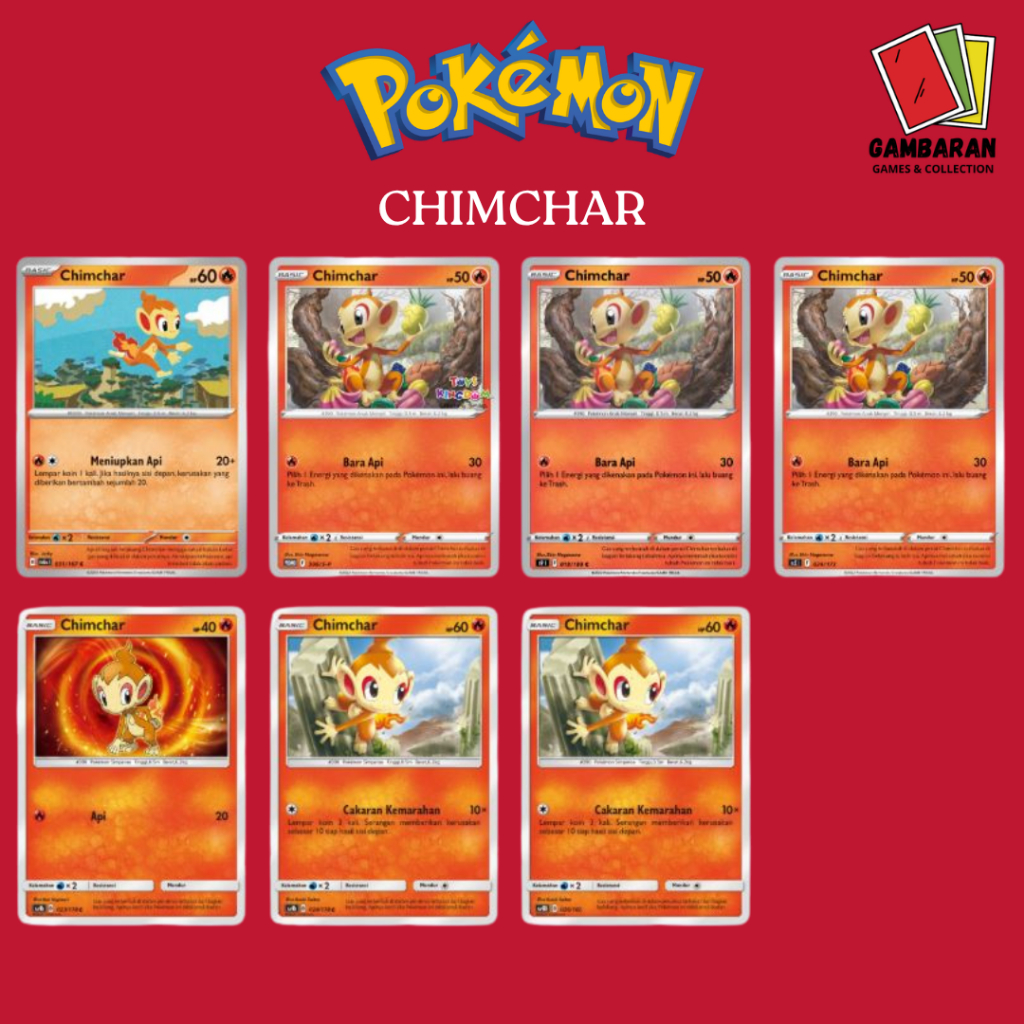 Chimchar Promo S-P TWN EN Kartu Pokemon Indonesia English TCG