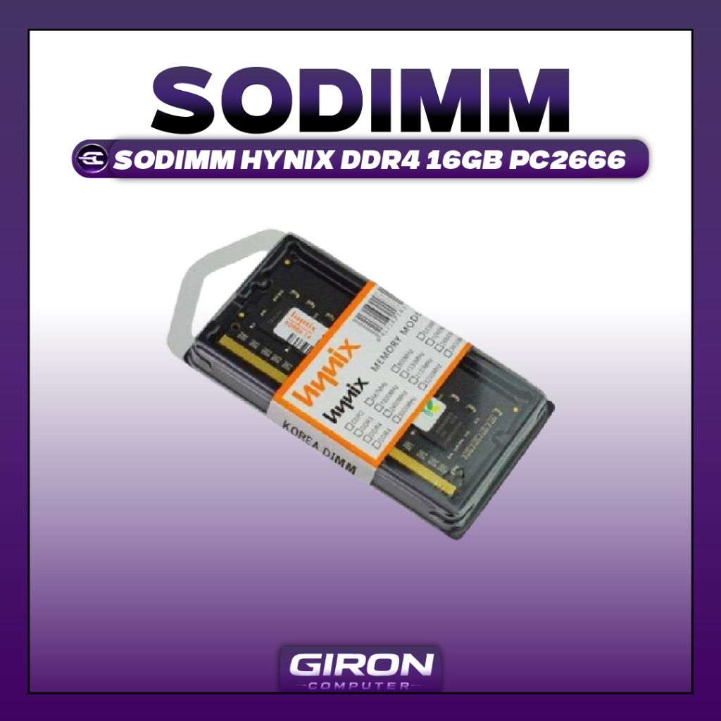 MEMORY SODIM HYNIX DDR4 16GB 2666MHz RAM LAPTOP