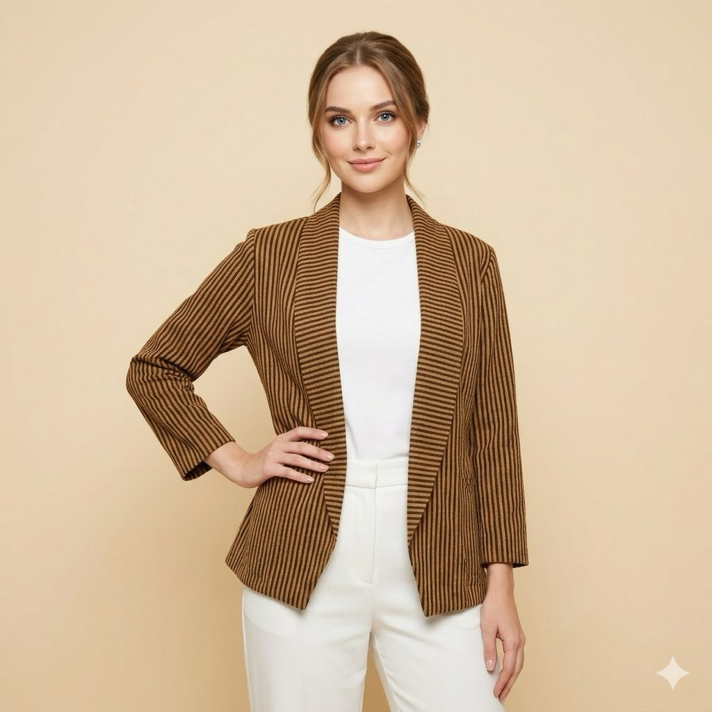 Shanaya Baju Batik Wanita Blazer Lurik Asli ATBM blazer etnic elegan cantik untuk kerja dan kuliah