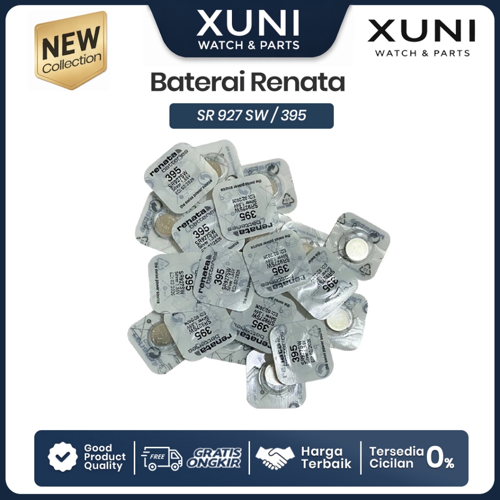 Baterai Jam Tangan Renata 395 Battery Batre Renata 927 SR927 SR927SW 395 / SR 927 SW Original