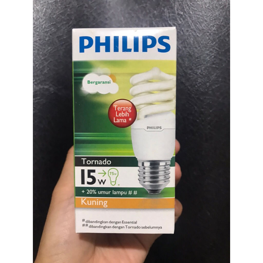 Philips Lampu Tornado 15 Watt Warna Kuning