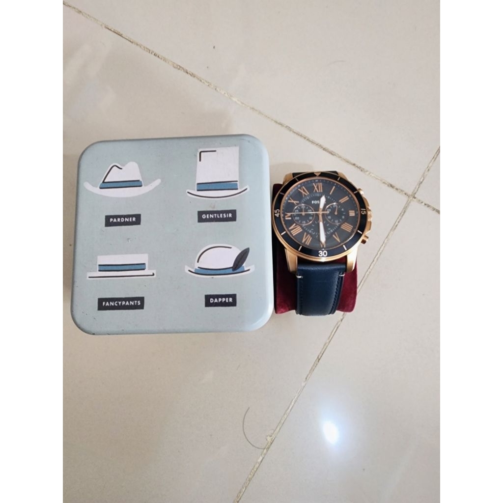 Jam Tangan Pria FS5237 Biru Gold F0SS11L