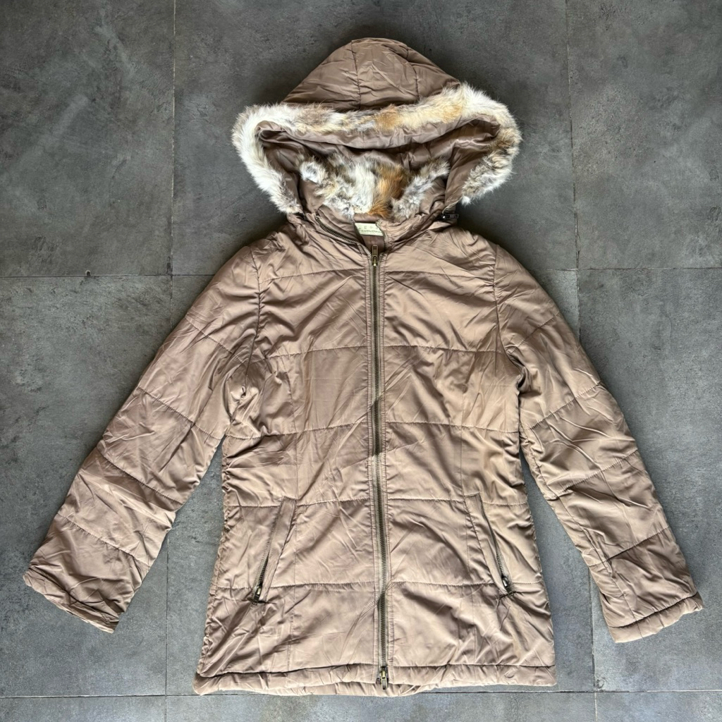 Goa Puffer Khaki Jacket Woman