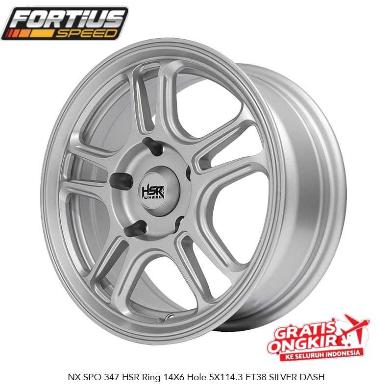Pelek mobil ring 14 HSR NX SPO 5x114,3 untuk mobil carry granmax luxio