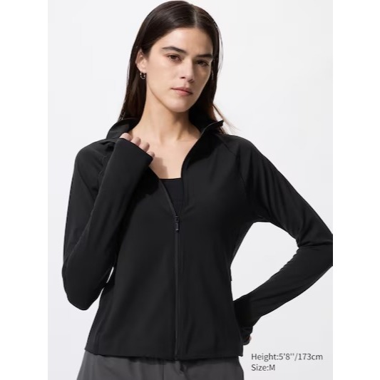 SALE Women Jaket Aktif Ultra Stretch Ritsleting Olahraga Sport Active Jacket Wanita JASTIP UNIQLO