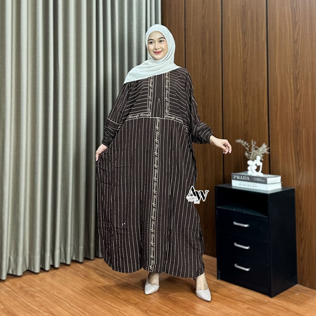 Salurina Kaftan Rayon Premium by Batik A W Home Dress Kaftan Motif Batik Salur Simple Elegan Busui