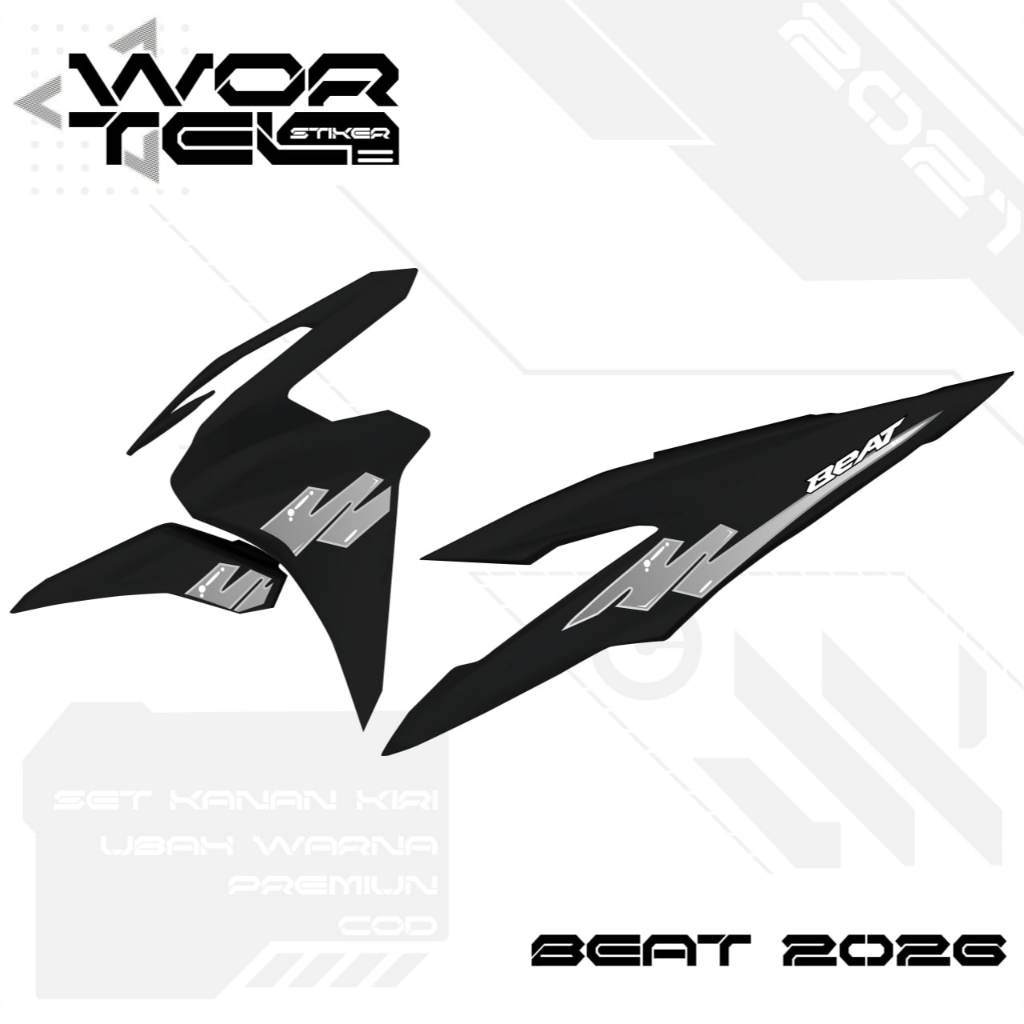 Wortel Stiker - Striping Beat Street 2025 - Striping Transparan Beat Street 2025 Retro v4 (Sudah Ter