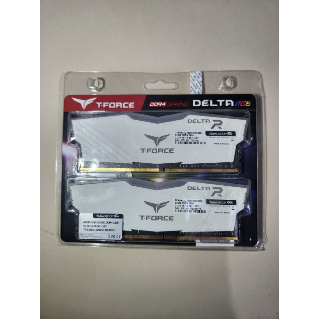 RAM Team Tforce Delta Rgb DDR4 64GB 2x32 3200mhz