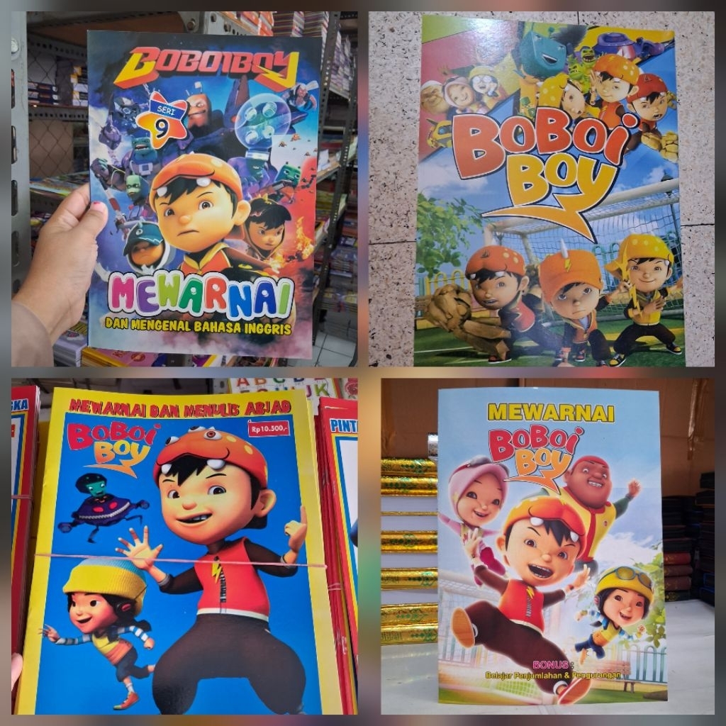 Buku mewarnai BOBOIBOY ukuran A4 besar