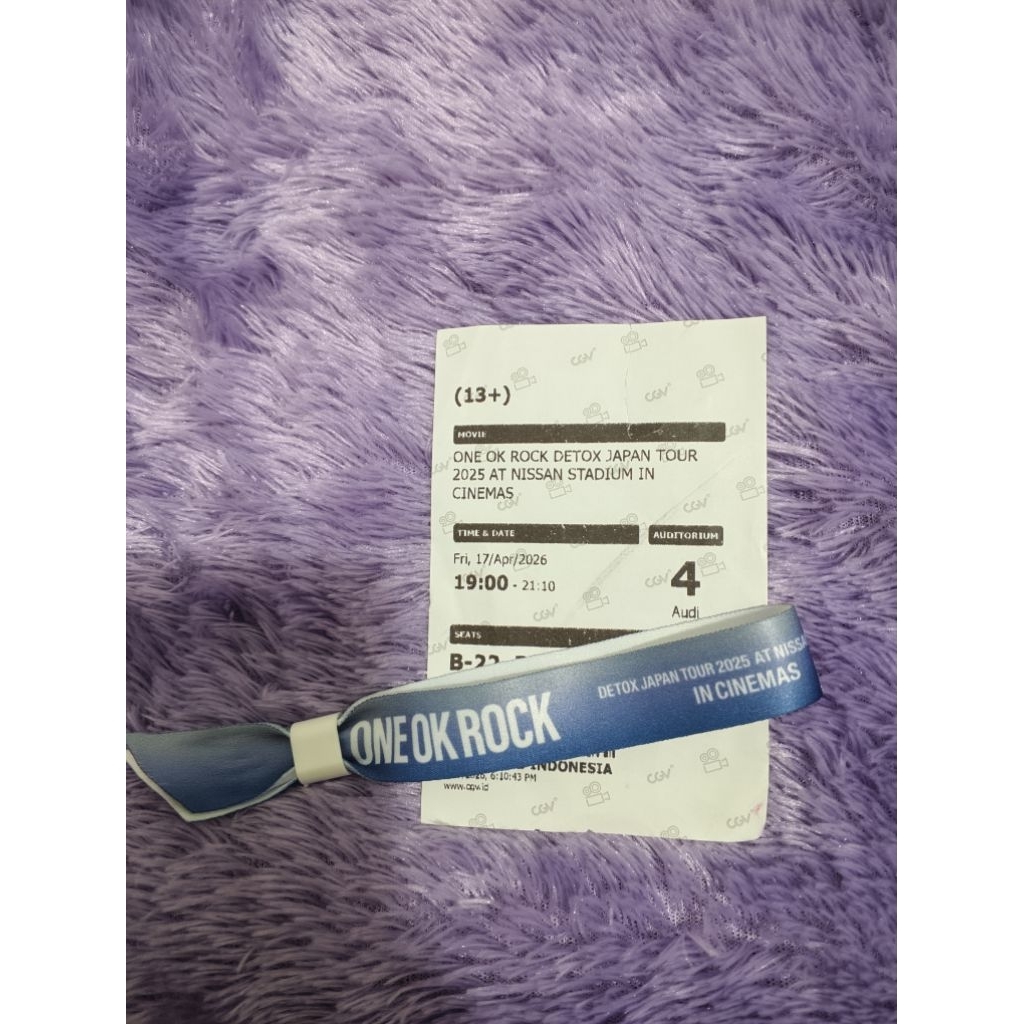 LANYARD WRISTBAND EDISI KHUSUS EARLY SCREENING EVENT ONE OK ROCK DETOX JAPAN TOUR 2025 AT NISSAN STA