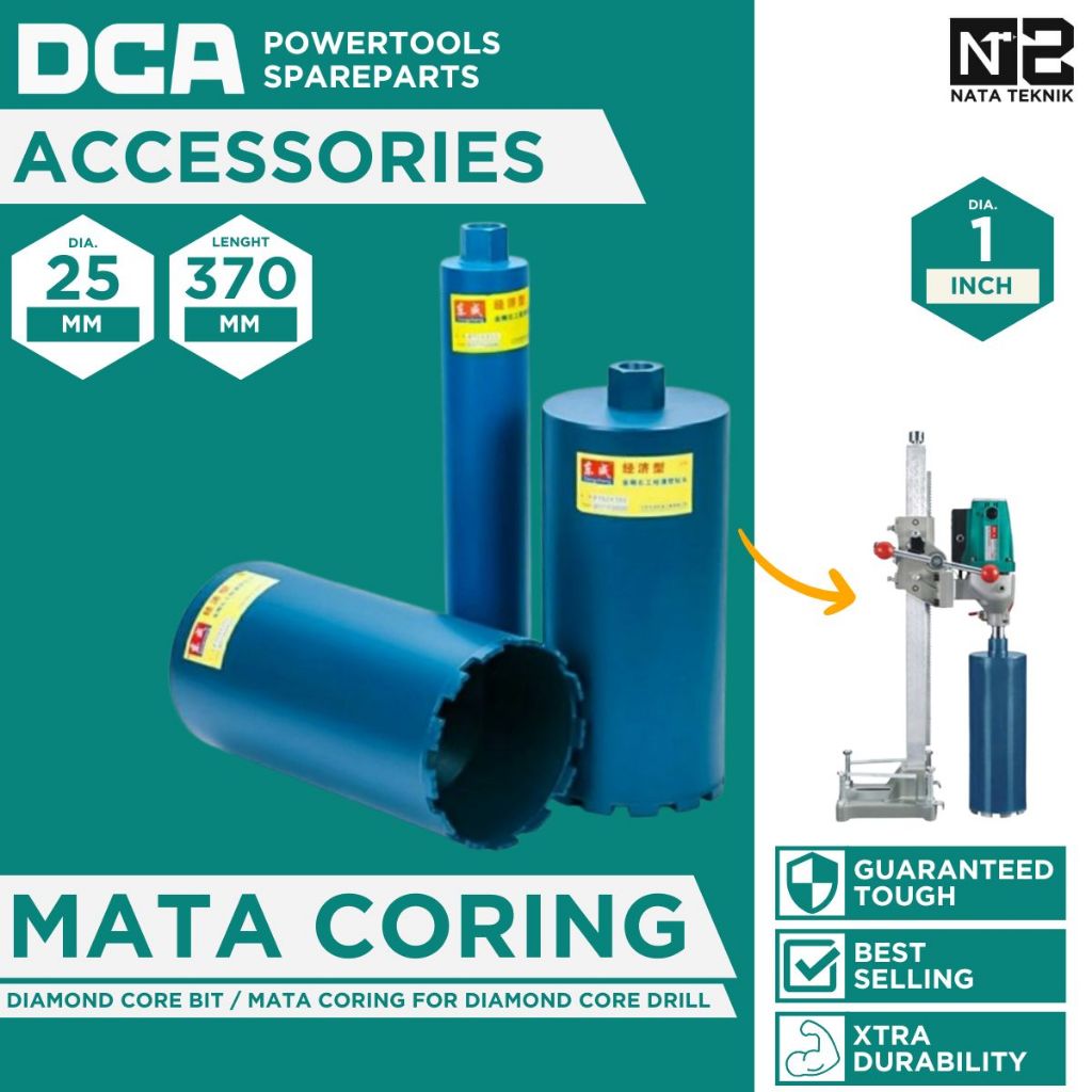 DCA Mata Coring 1" , 2" , 3" , 4" , 5" Inch Diamond Core Bit DCA Mata Mesin Bor Coring DCA