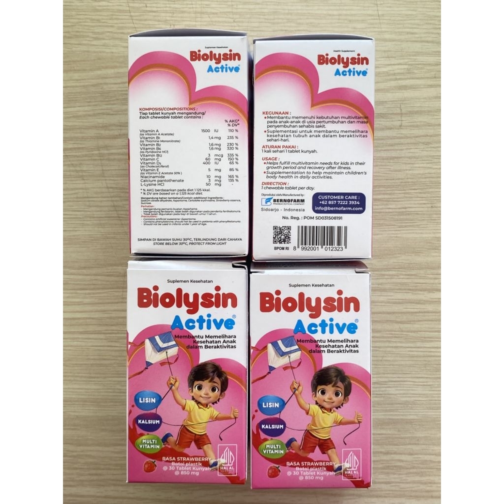 30 Tablet Kunyah Multivitamin Anak Rasa Strawberry