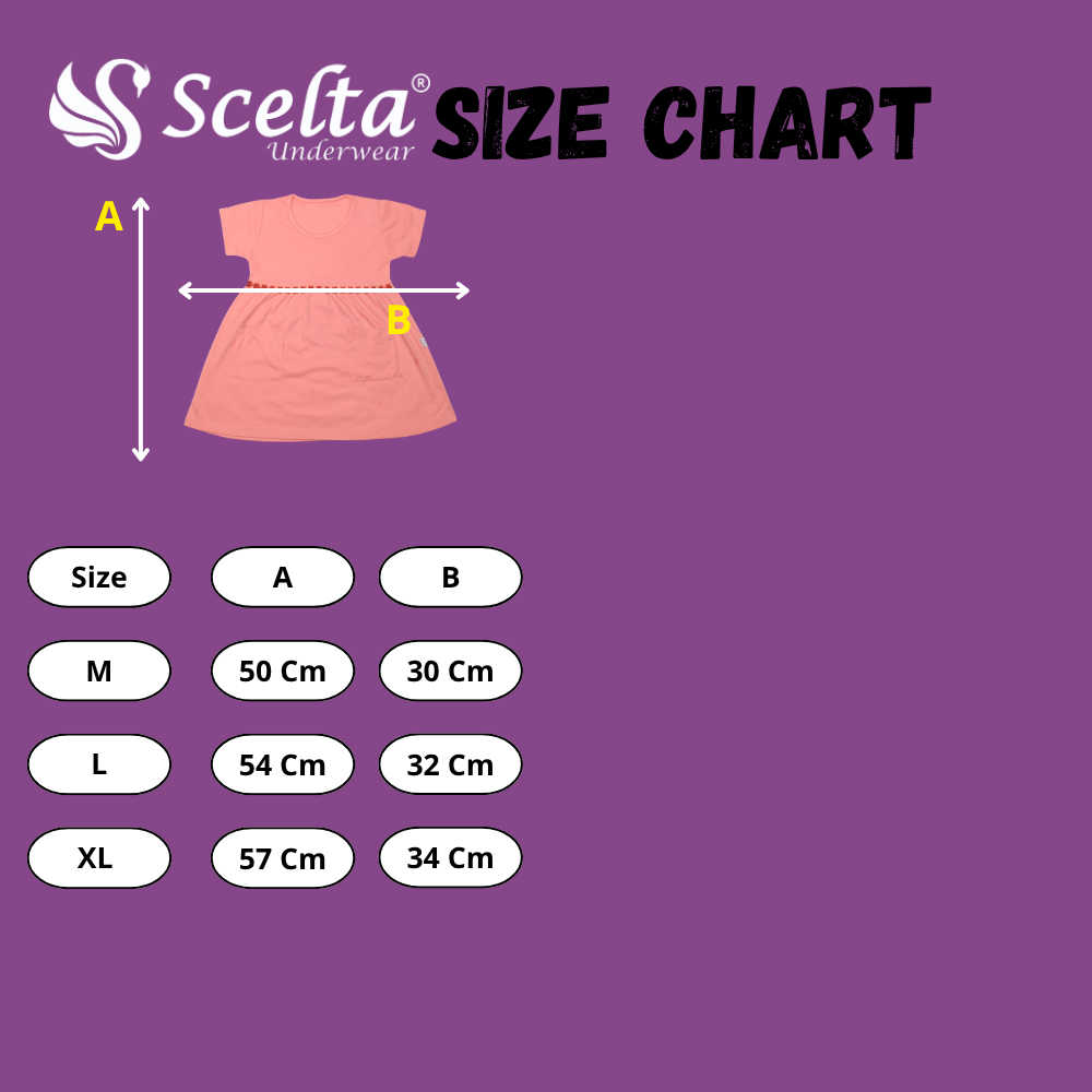 Scelta - Dress Anak Perempuan Daster Dilengkapi Kantung di Depan Polos | DS SC 360 thumbnail 6