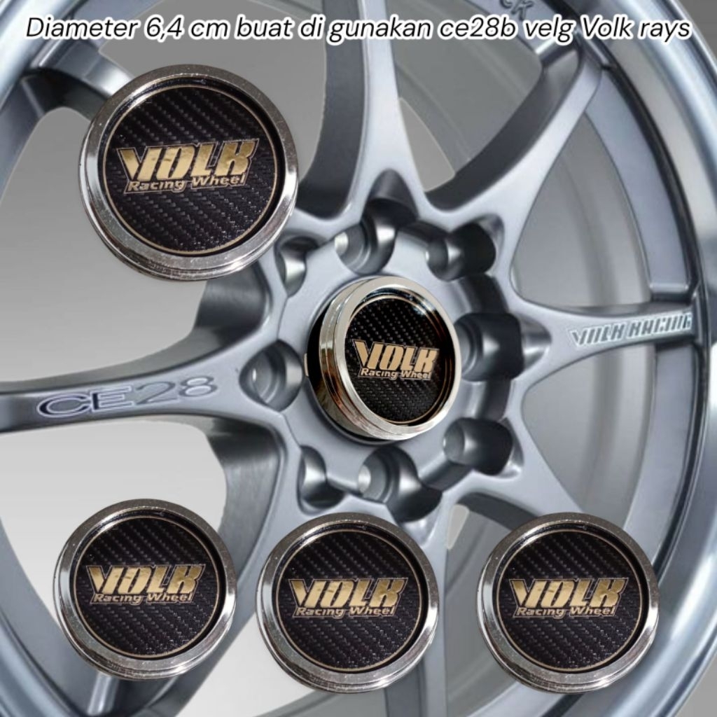 Tutup Dop As Roda Velg Racing Ring 14 15 16 17 18 19 20 Diameter 6,2 cm 6,3cm 6,4cm Te37 Ce28 Volk R