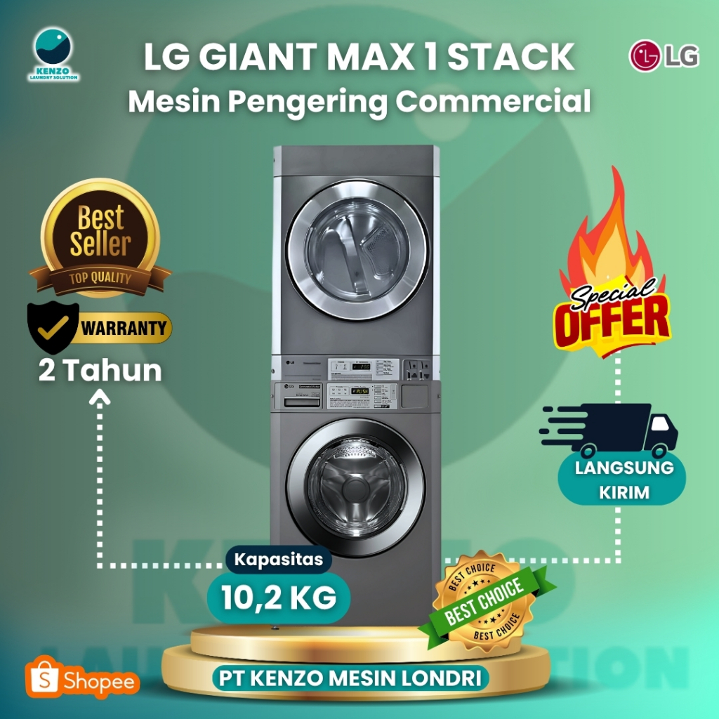 Stack LG Giant Max Washer dan Dryer Commercial