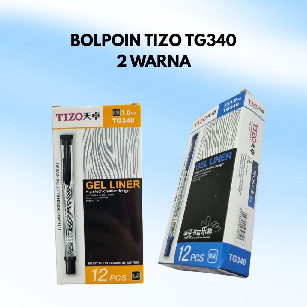 BOLPOIN 1.0 TIZO | BOLPOIN TIZO 340 | BOLPOIN TANDA TANGAN | PULPEN TIZO HITAM | BOLPOIN BIRU TIZO 1