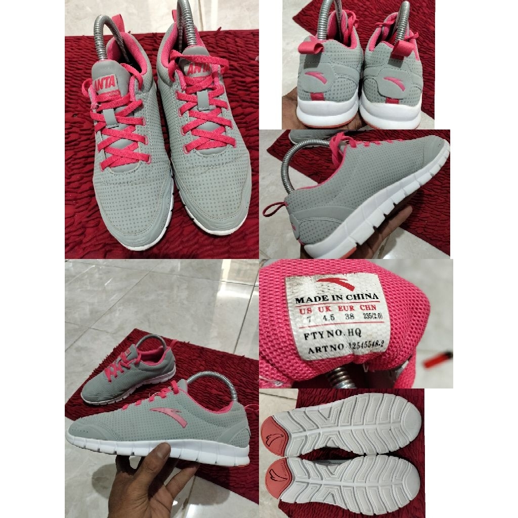 Sepatu Preloved Second Original Anta Running Size38