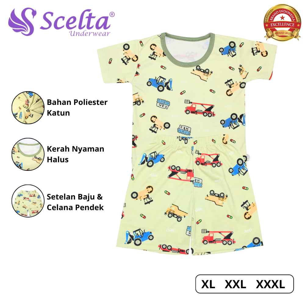 Scelta - Setelan Pakaian Anak Unisex Motif Mainan Lucu Tidak Gerah Anti Iritasi | STL SC 366