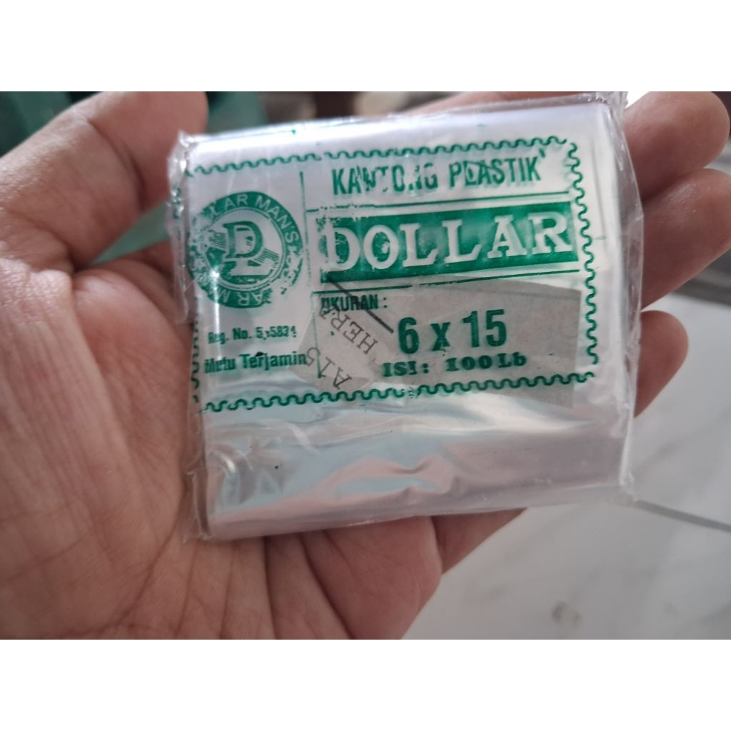 plastik dollar 6 x 15