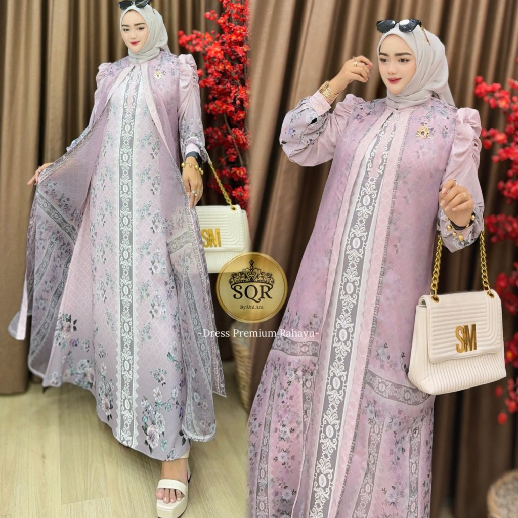 Gamis Rahayu Uni Ara | Dress Uni Ara | Dress Rahayu Uni Ara | Gamis terbaru 2026 model terbaru mewah