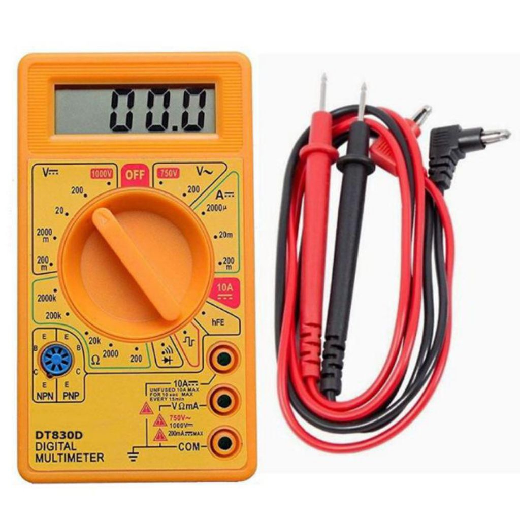 MULTIMETER DIGITAL MINI DT-830D MULTITESTER DIGITAL DT-830D YELLOW