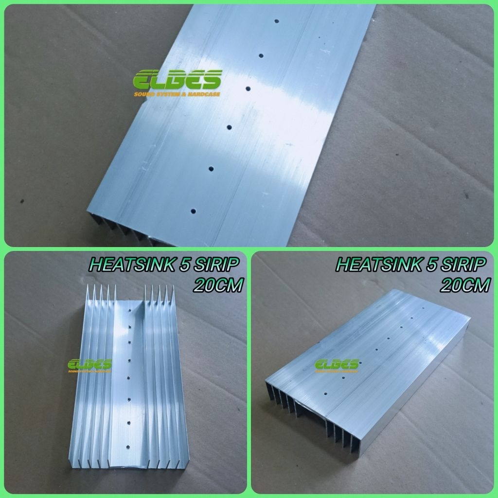 Pendingin 5 sirip 20cm heatsink tebal 1mm