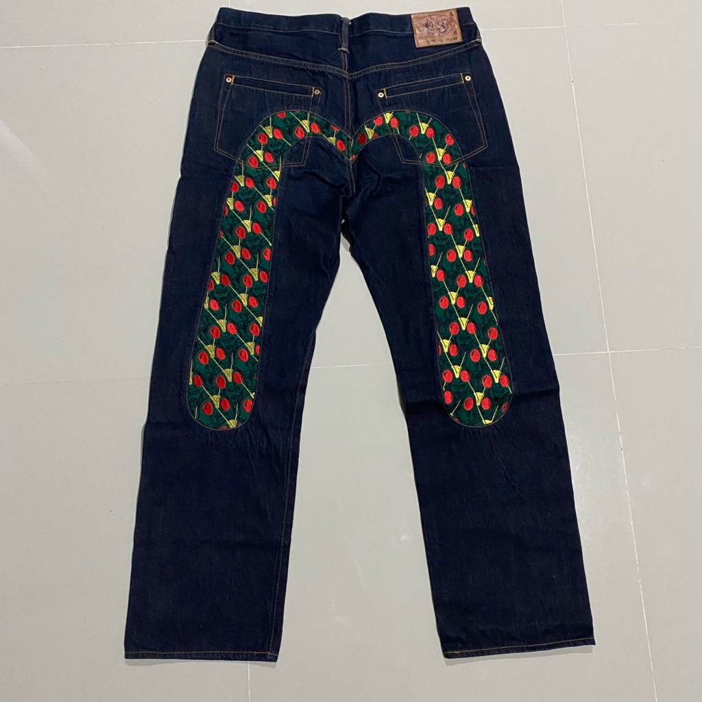 Evisu Kamen Rider Style Daicock No.3 lot 2000 Selvedge Denim jeans big logo