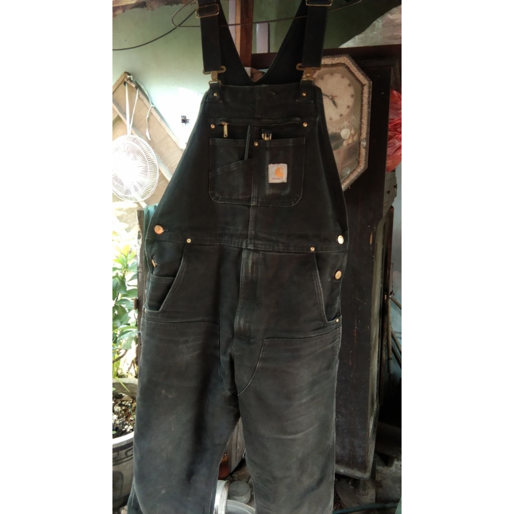 overall bib carhatt second original 36x28 duck canvas