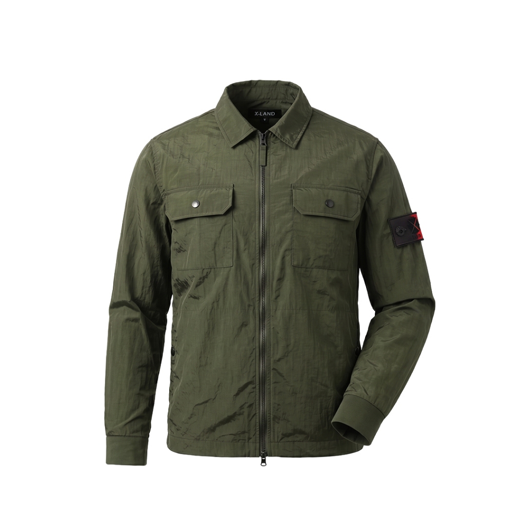 X - LAND Overtshirt Jacket Nylon Cringkle - Essen Army Doff