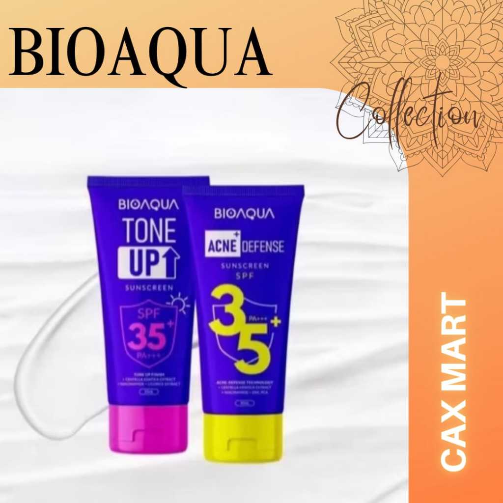 BIOAQUA Sunscreen Spf 35+ PA+++ Series | Sunscreen Wajah Tone Up Finish & Acne Defense