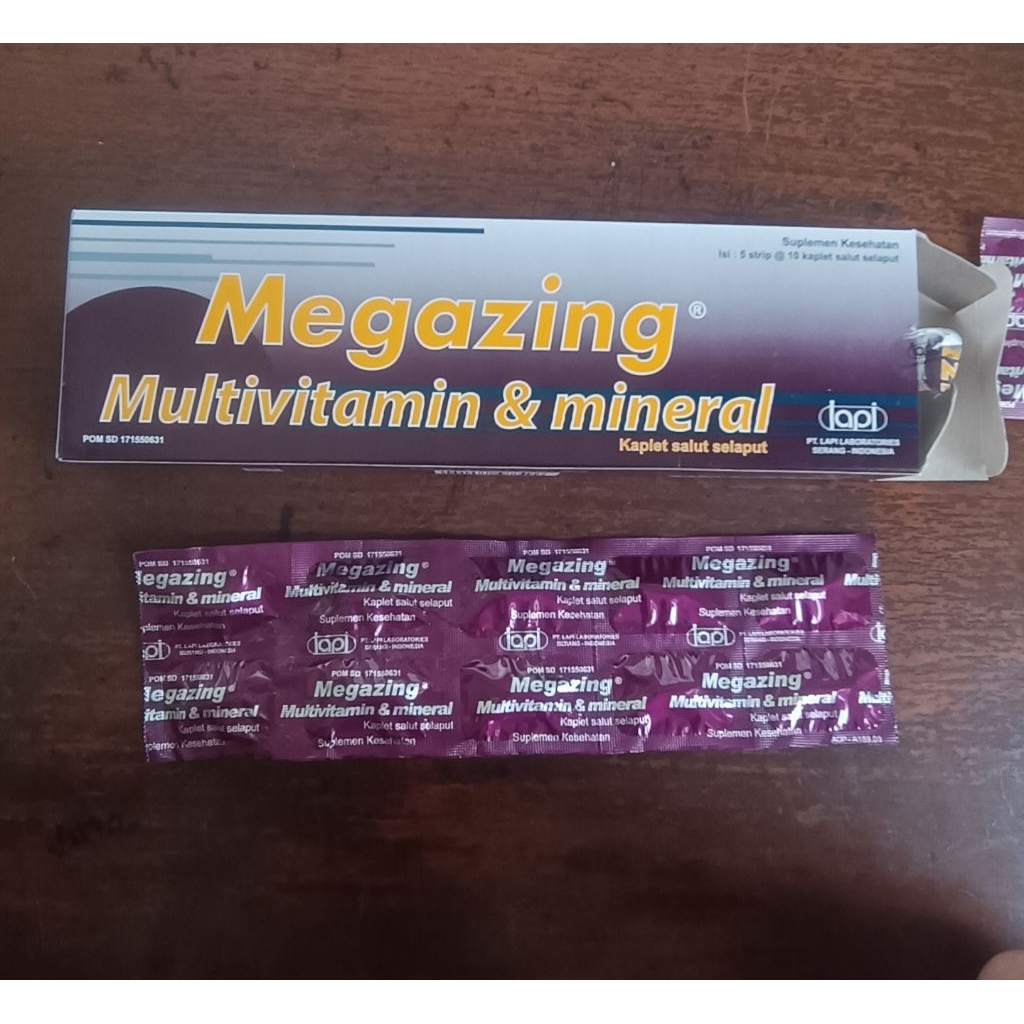 Megazing Multivitamin eceran strip isi 10 tablet