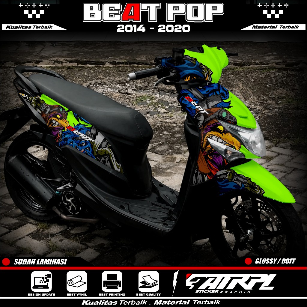 (COD) Decal Sticker Honda Beat POP Full Body 2014 2015 2016 2017 2018 2019 2020 - Decal Sticker Full