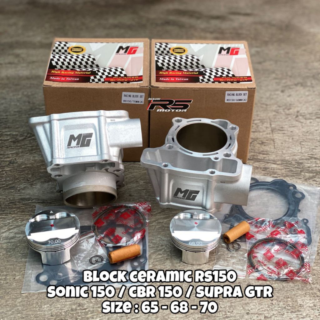 BLOK SONIC 150 CBR150 SUPRA GTR 65 68 70 MG RACING CERAMIC PISTON FJN FORGED