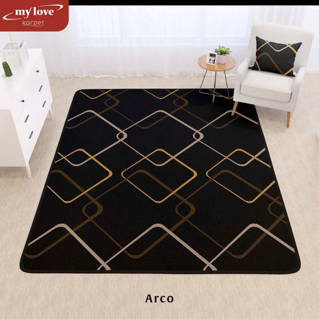 MY LOVE Karpet Premium Lapis Busa Ukuran 150x190 Karpet Anti Selip Motif