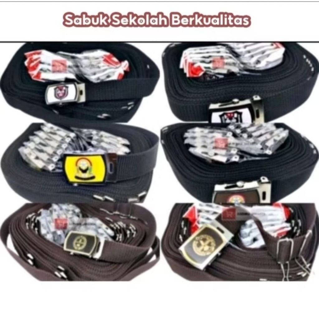 gesper/sabuk anak sekolah sd smp sma grosir 12pcs