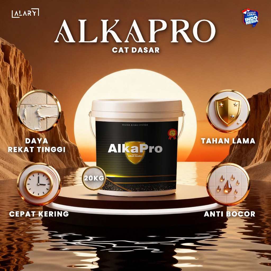 ALARY Cat Dasar Tembok Anti Alkali 20KG Alkapro – Primer Sebelum Cat Finishing Lebih Awet