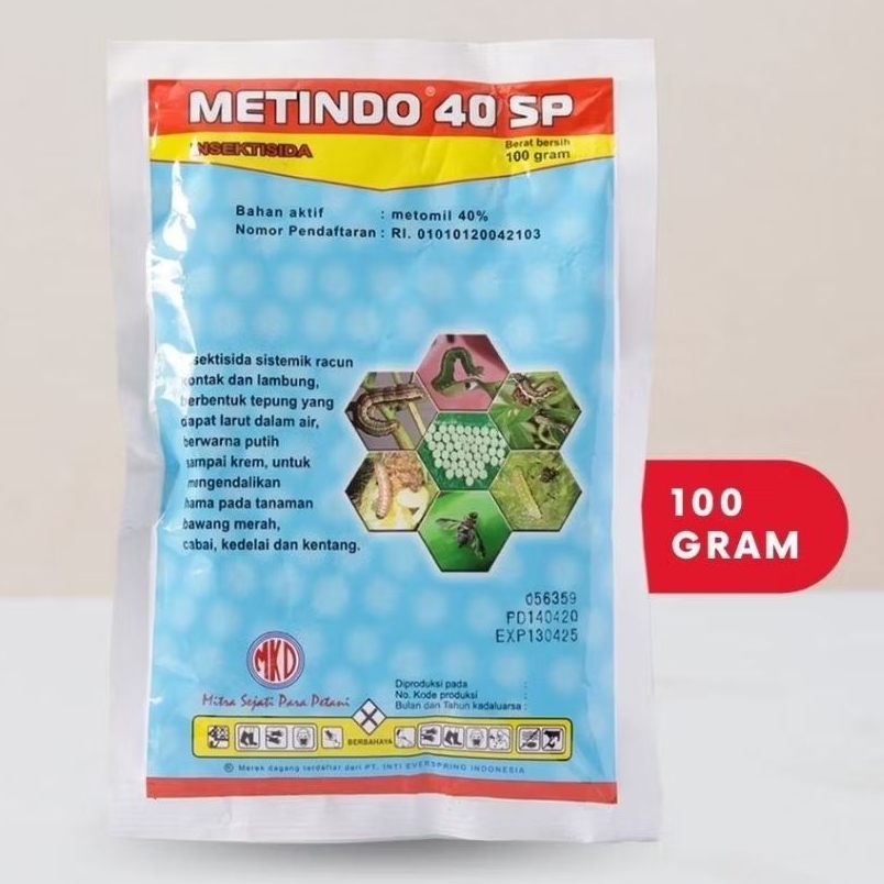 Insektisida Metindo 40SP 100gr - Racun Ulat Grayak, Kutu Daun, & Thrips Sistemik