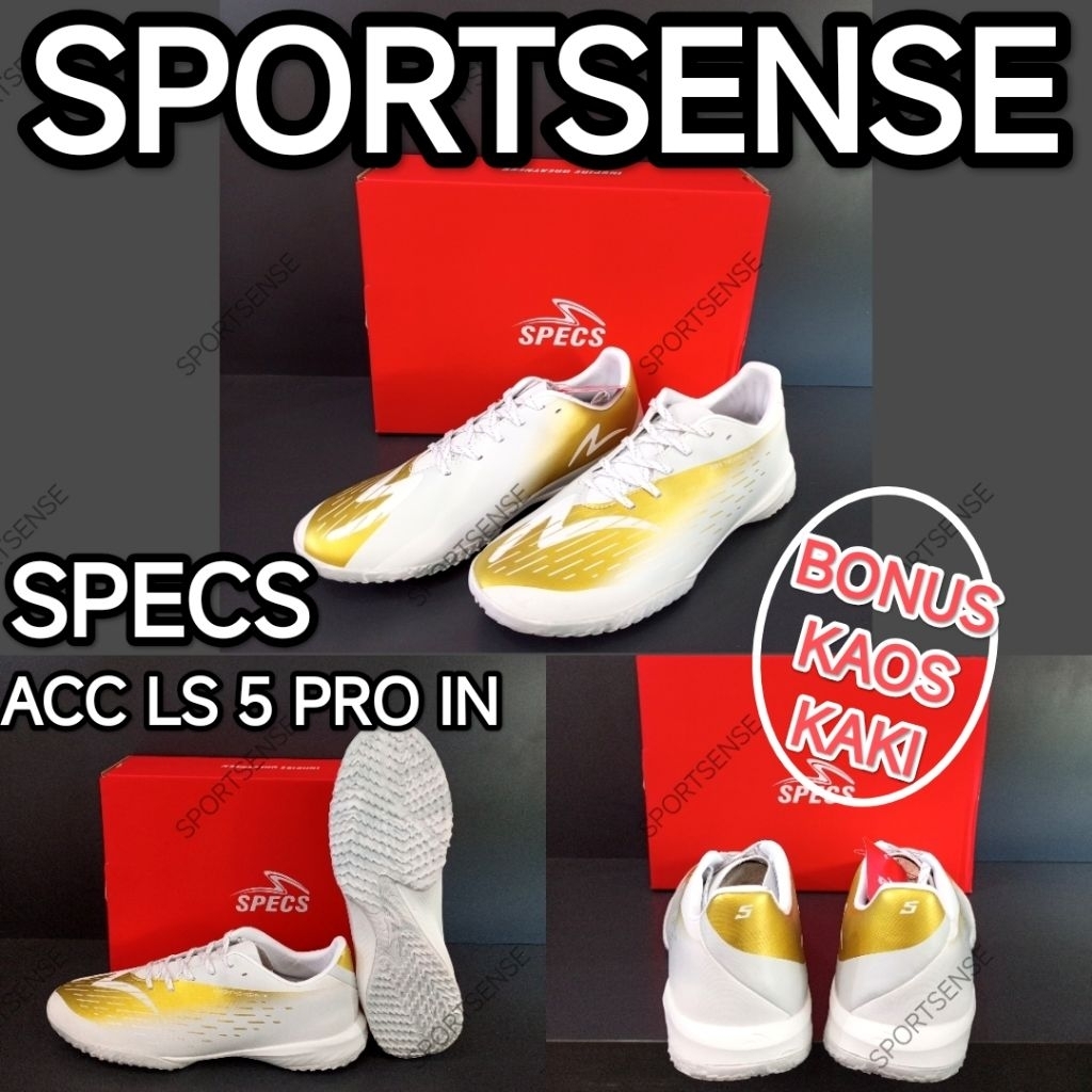 Sepatu Futsal Specs  Lightspeed 5 Pro IN Original Bonus Kaos Kaki