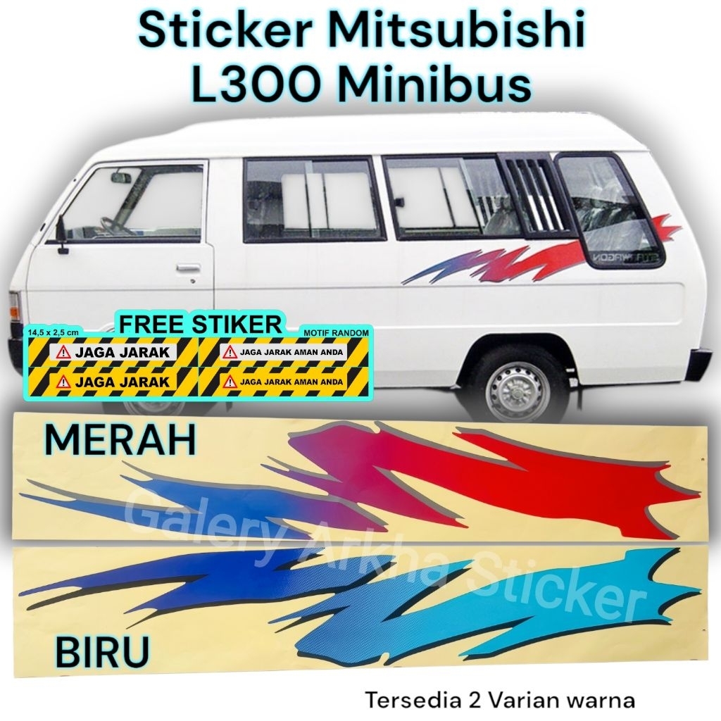 Mitsubishi L300 Minibus Stiker STARWAGON | List Body Stiker GLX VAN