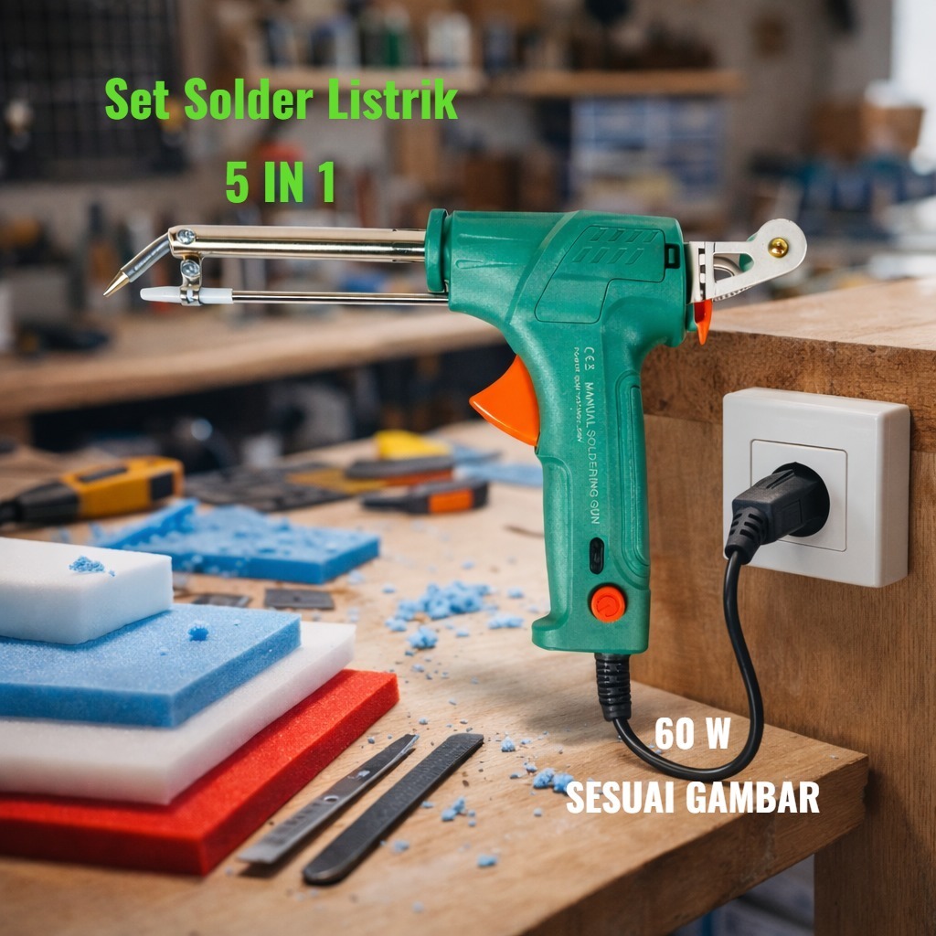 Solder Tembak Listrik Timah Otomatis 60 Watt Iron Automatic 60W 5 IN 1 150W Solder Timah Otomatis Te