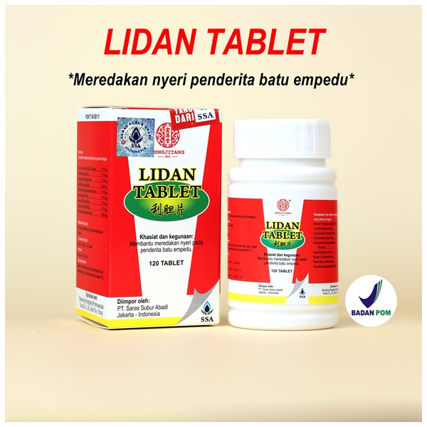 Lidan Tablets Obat Batu Empedu Herbal Cina 120 Tablet