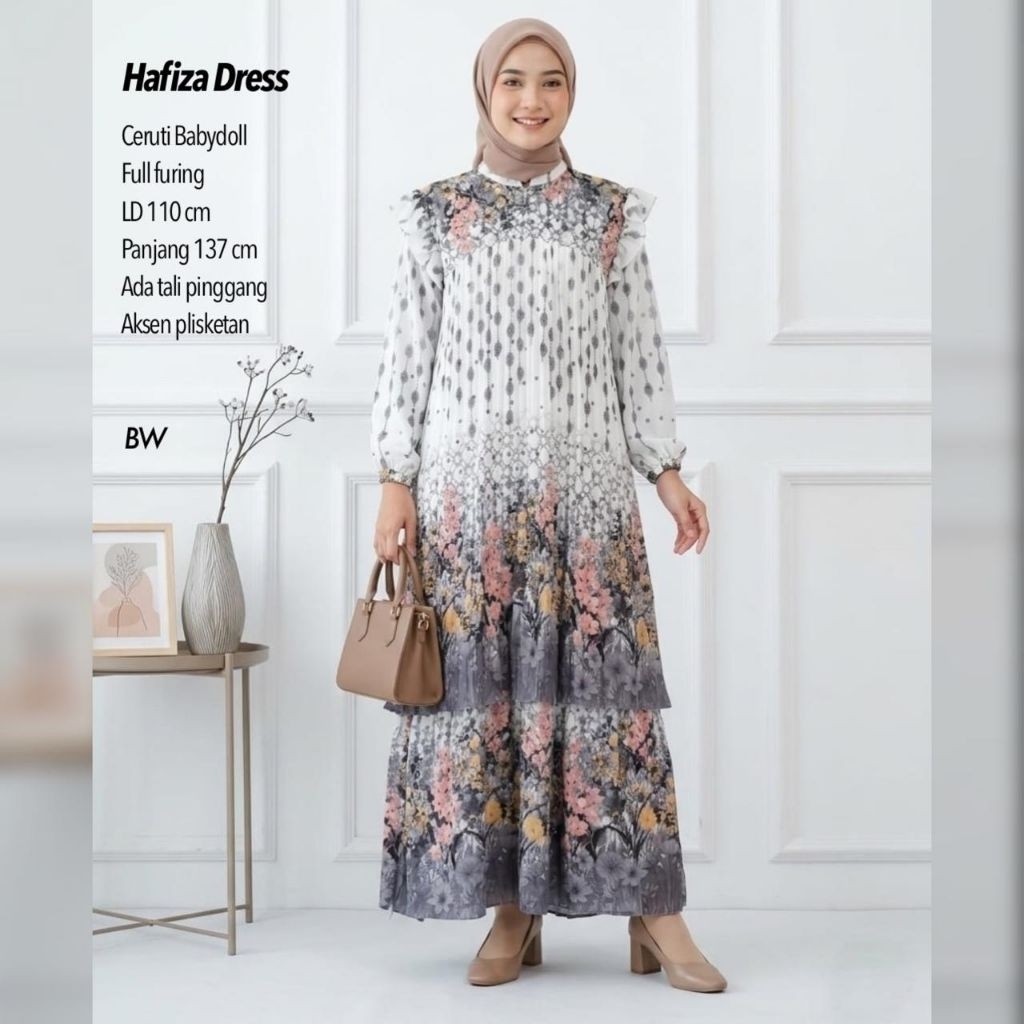 HAFIZA DRESS / DRESS CERUTI PLISKET / DRESS MALAYA / GAMIS MALAYA CERUTI