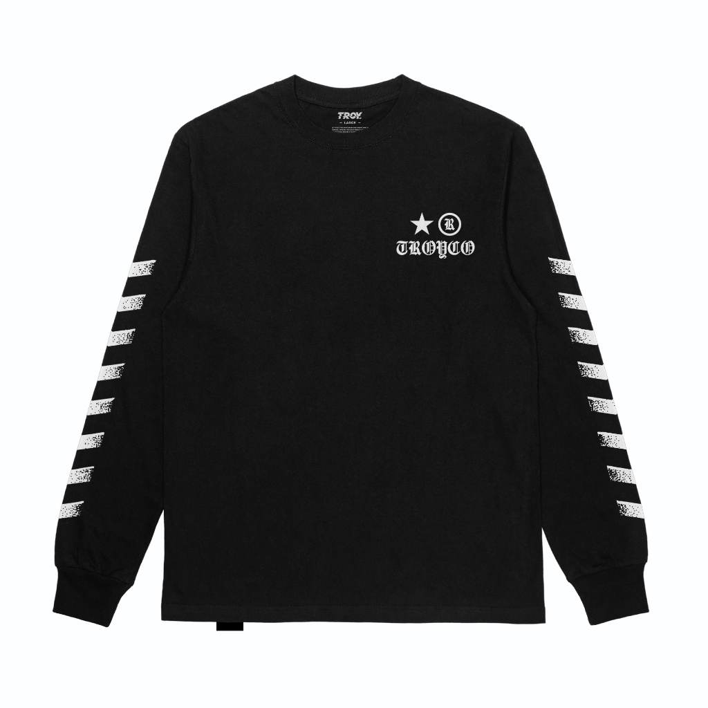 Troy Company Longsleeve Black Arrow Pulse - Kaos Pria Lengan Panjang Hitam LSD 3584